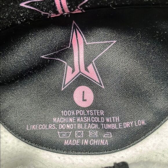 Jeffree Star Black and Pink Varsity Jacket with Ribbed Cuffs - Picture 6 of 7